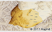 Physical 3D Map of Xin Xian, lighten