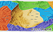 Physical 3D Map of Xin Xian, political outside