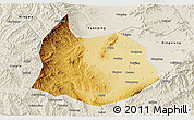 Physical 3D Map of Xin Xian, shaded relief outside