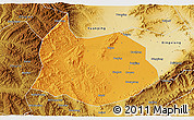 Political 3D Map of Xin Xian, physical outside