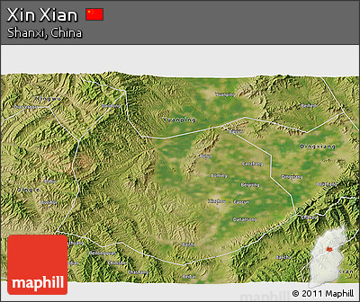 Satellite 3D Map of Xin Xian