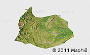 Satellite 3D Map of Xin Xian, single color outside