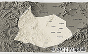 Shaded Relief 3D Map of Xin Xian, darken