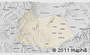 Shaded Relief 3D Map of Xin Xian, desaturated