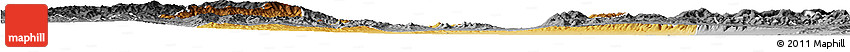 Physical Horizon Map of Xin Xian, desaturated