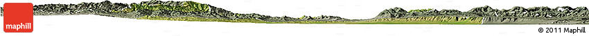 Satellite Horizon Map of Xin Xian, semi-desaturated