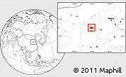 Blank Location Map of Xin Xian