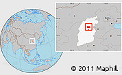 Gray Location Map of Xin Xian, highlighted parent region
