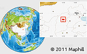 Physical Location Map of Xin Xian, highlighted country