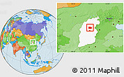Political Location Map of Xin Xian, highlighted parent region