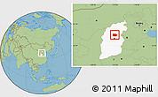 Savanna Style Location Map of Xin Xian, highlighted parent region