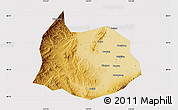 Physical Map of Xin Xian, cropped outside