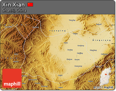 Physical Map of Xin Xian