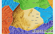 Physical Map of Xin Xian, political outside