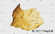 Physical Map of Xin Xian, single color outside