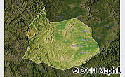 Satellite Map of Xin Xian, darken