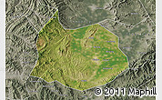 Satellite Map of Xin Xian, semi-desaturated