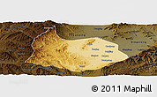 Physical Panoramic Map of Xin Xian, darken