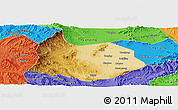 Physical Panoramic Map of Xin Xian, political outside