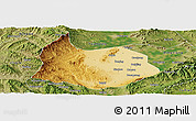 Physical Panoramic Map of Xin Xian, satellite outside
