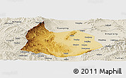 Physical Panoramic Map of Xin Xian, shaded relief outside