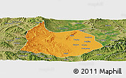 Political Panoramic Map of Xin Xian, satellite outside