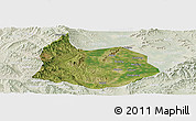 Satellite Panoramic Map of Xin Xian, lighten