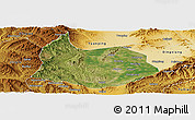 Satellite Panoramic Map of Xin Xian, physical outside