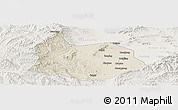 Shaded Relief Panoramic Map of Xin Xian, lighten