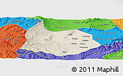 Shaded Relief Panoramic Map of Xin Xian, political outside