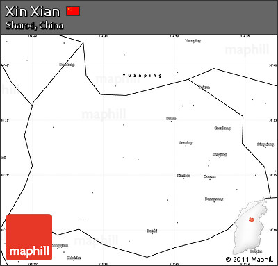 Blank Simple Map of Xin Xian