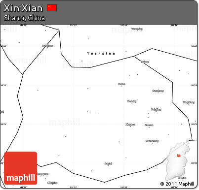 Blank Simple Map of Xin Xian