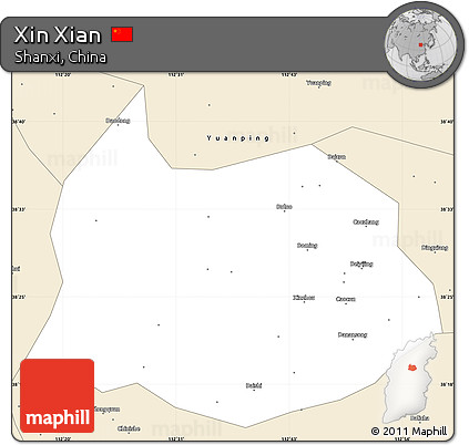 Classic Style Simple Map of Xin Xian