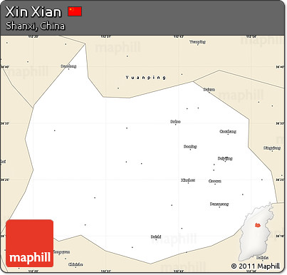 Classic Style Simple Map of Xin Xian