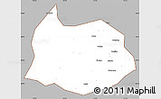 Gray Simple Map of Xin Xian, cropped outside