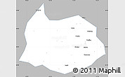 Gray Simple Map of Xin Xian, single color outside