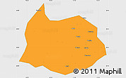 Political Simple Map of Xin Xian, single color outside