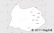 Silver Style Simple Map of Xin Xian, cropped outside