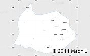 Silver Style Simple Map of Xin Xian, single color outside