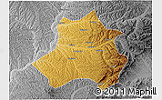 Physical 3D Map of Xing Xian, desaturated