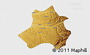 Physical 3D Map of Xing Xian, single color outside