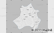 Gray Map of Xing Xian, single color outside