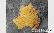 Physical Map of Xing Xian, darken, desaturated