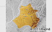 Physical Map of Xing Xian, lighten, desaturated