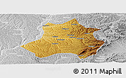 Physical Panoramic Map of Xing Xian, lighten, desaturated