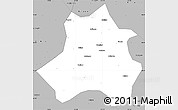 Gray Simple Map of Xing Xian