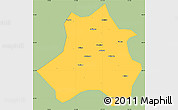 Savanna Style Simple Map of Xing Xian, single color outside