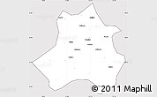 Silver Style Simple Map of Xing Xian, cropped outside