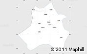 Silver Style Simple Map of Xing Xian, single color outside