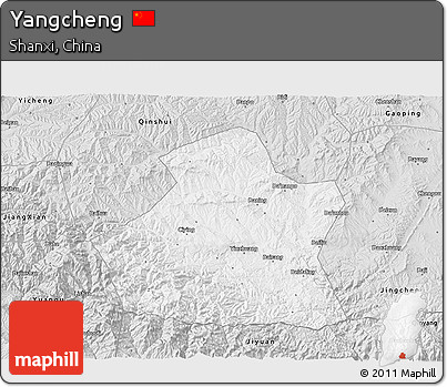 Silver Style 3D Map of Yangcheng